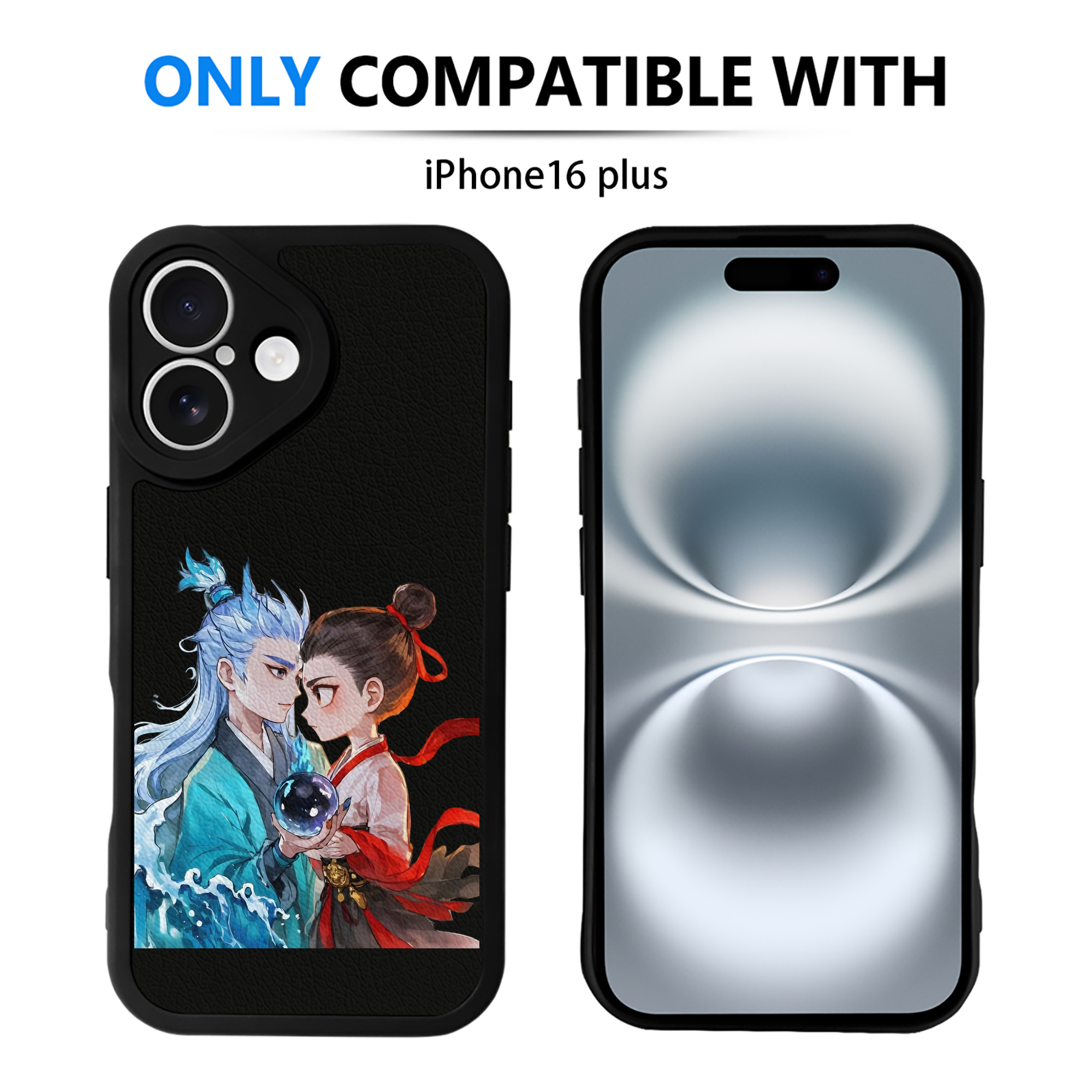 （画像用） Ne Zha 2 ナタ 魔童の大暴れ 【iPhone 16シリーズ対応】シリコンスマホケース（レザー調） 材質：シリコン